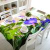 Anpassbare Tischdecke mit Blumenmuster, staubdicht, waschbar, dickes rechteckiges und rundes Tischtuch für Hochzeiten