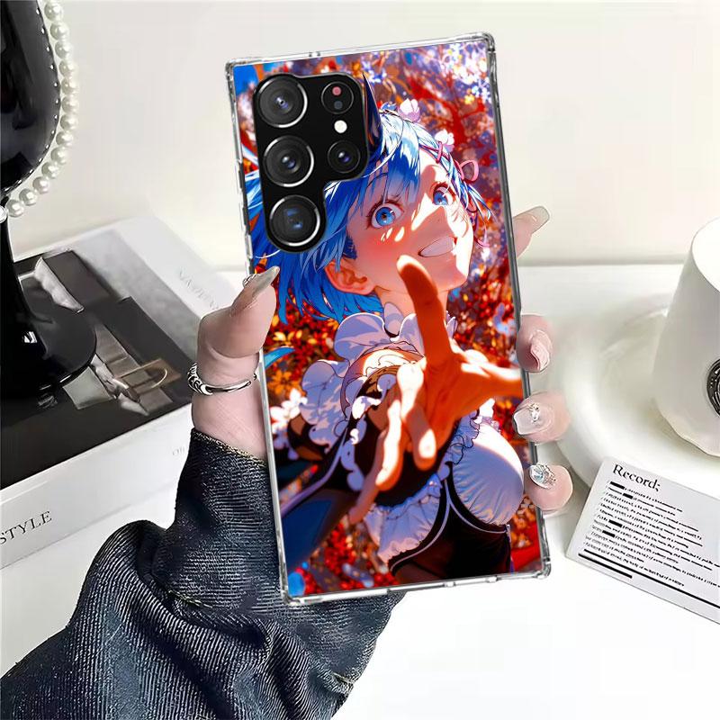 R-Rem Re Zero Anime Soft Phone Case For Samsung Galaxy S22 S23 S24 S25 Edge S26 Ultra S20 FE S21 Plus + Fundas Coque Galaxy S20