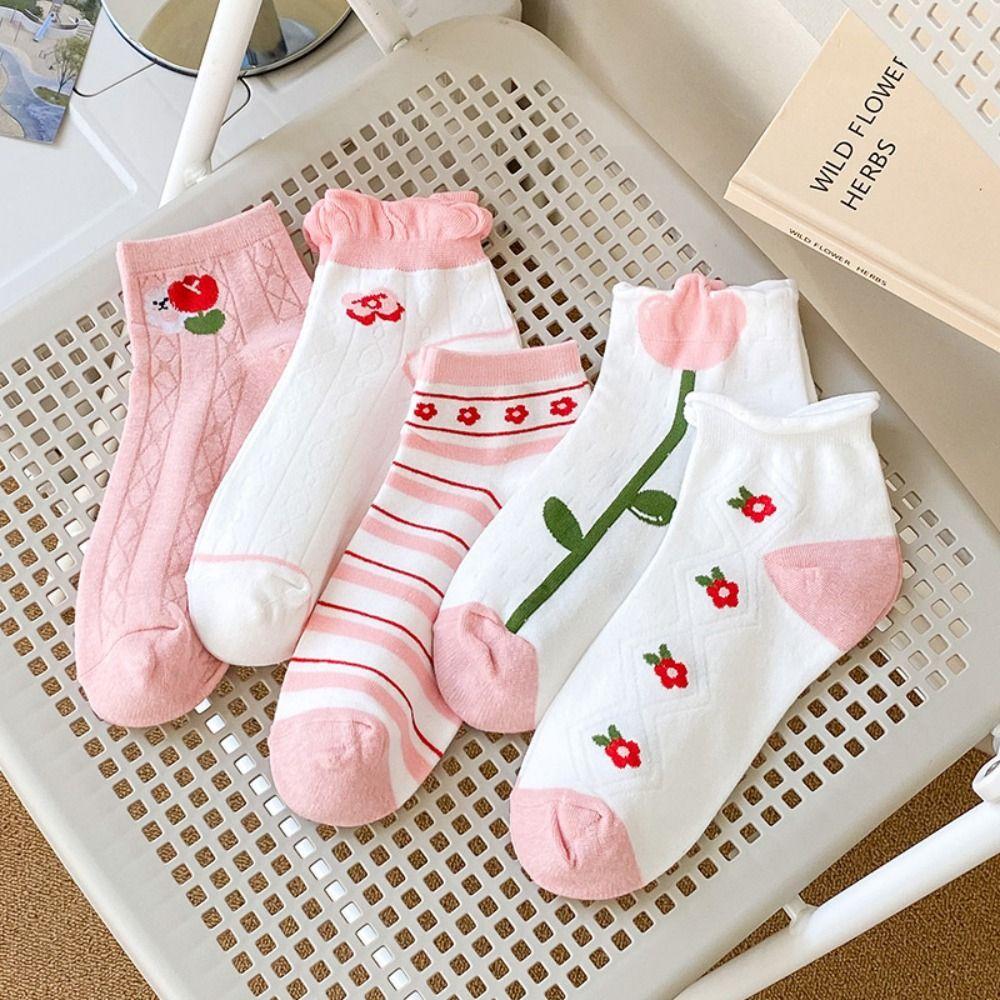 Japanese Boat Socks Soft Casual Socks Sweet Women's Boat Socks Female