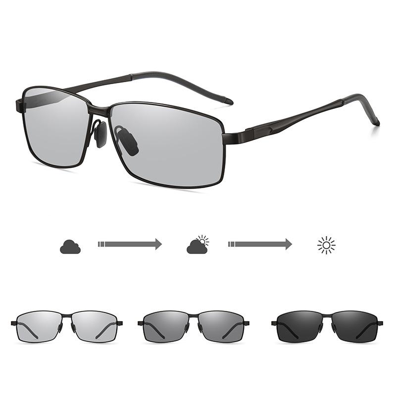 

aoron Модные поляризационные солнцезащитные очки Мужские солнцезащитные очки для вождения с защитой от УФ-лучей Металлические фотохромные солнцезащитные очки Ночные очки Модные очки