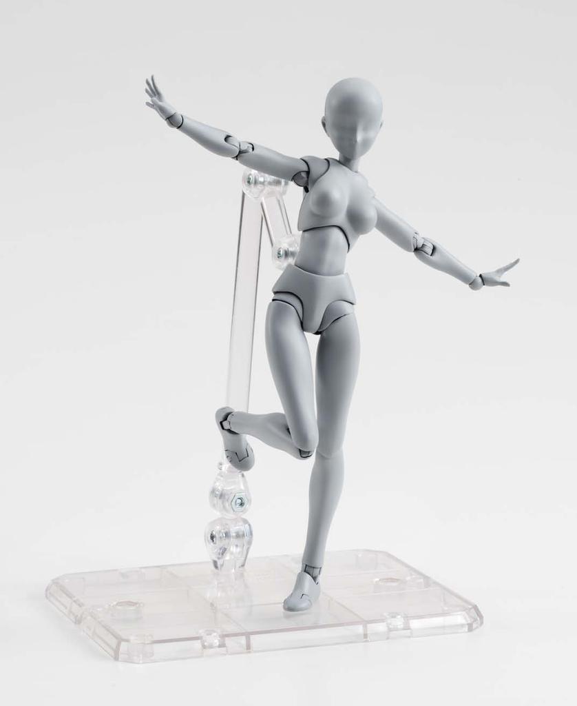 TAMASHII NATIONS DX SET Spalvota 135 mm lanksti figūrėlė S.H.Figuarts Body-chan (Pilka versija) apytiksliai. ABS ir PVC