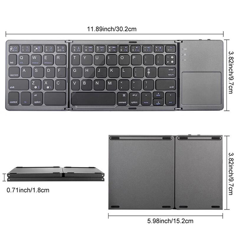OLOEY Foldable Bluetooth Keyboard with Touchpad