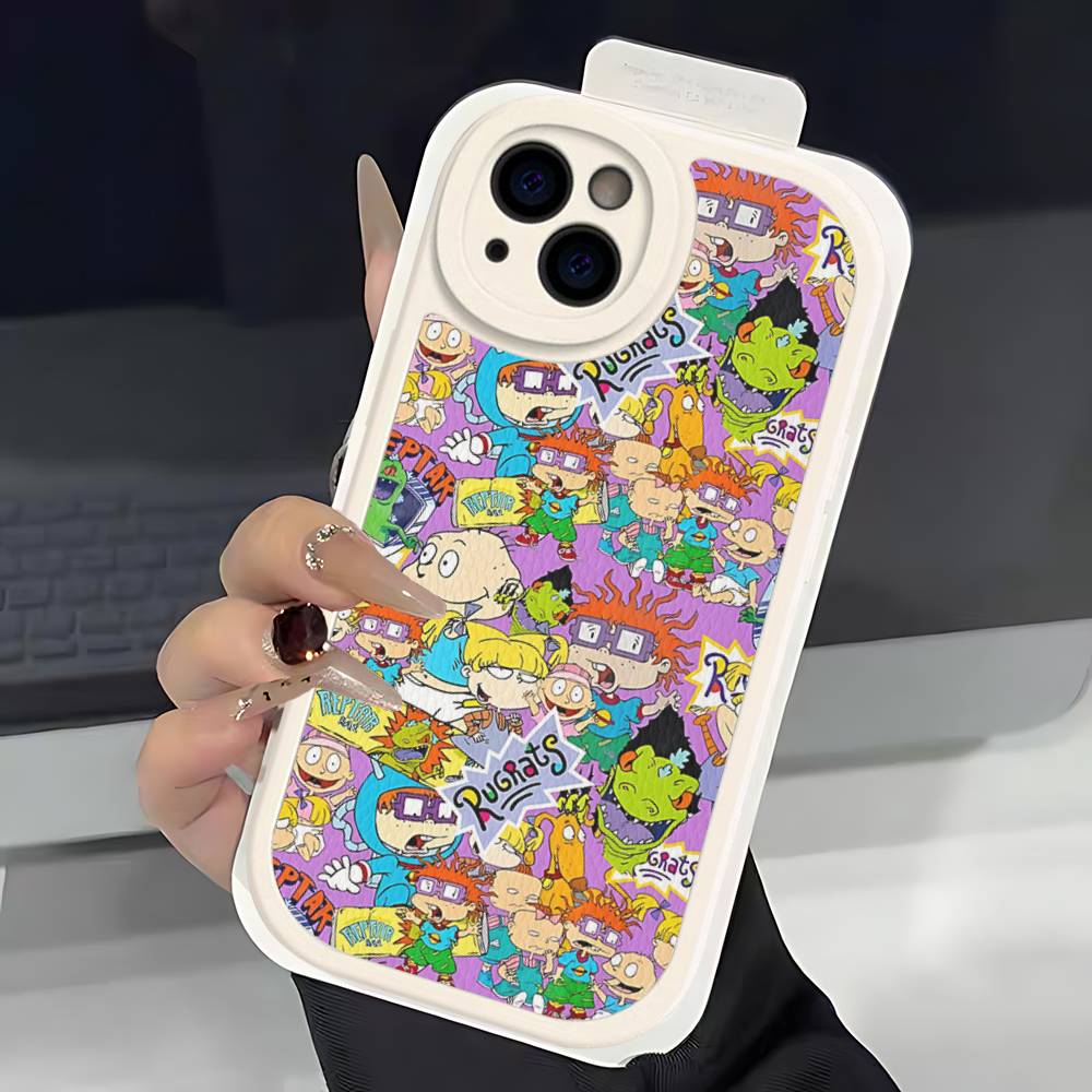 Funny Cartoon R-Rugrat Leather Phone Case For IPhone 15 14 13 Pro Max 12 11 16 Plus Phone Cover iPhone 15 pro