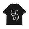 Casual Summer Clothes '' I Don't Car'' Fun Pattern Printed Short-sleeved T Shirts High Quality Comfort Cotton Children's Tshirt