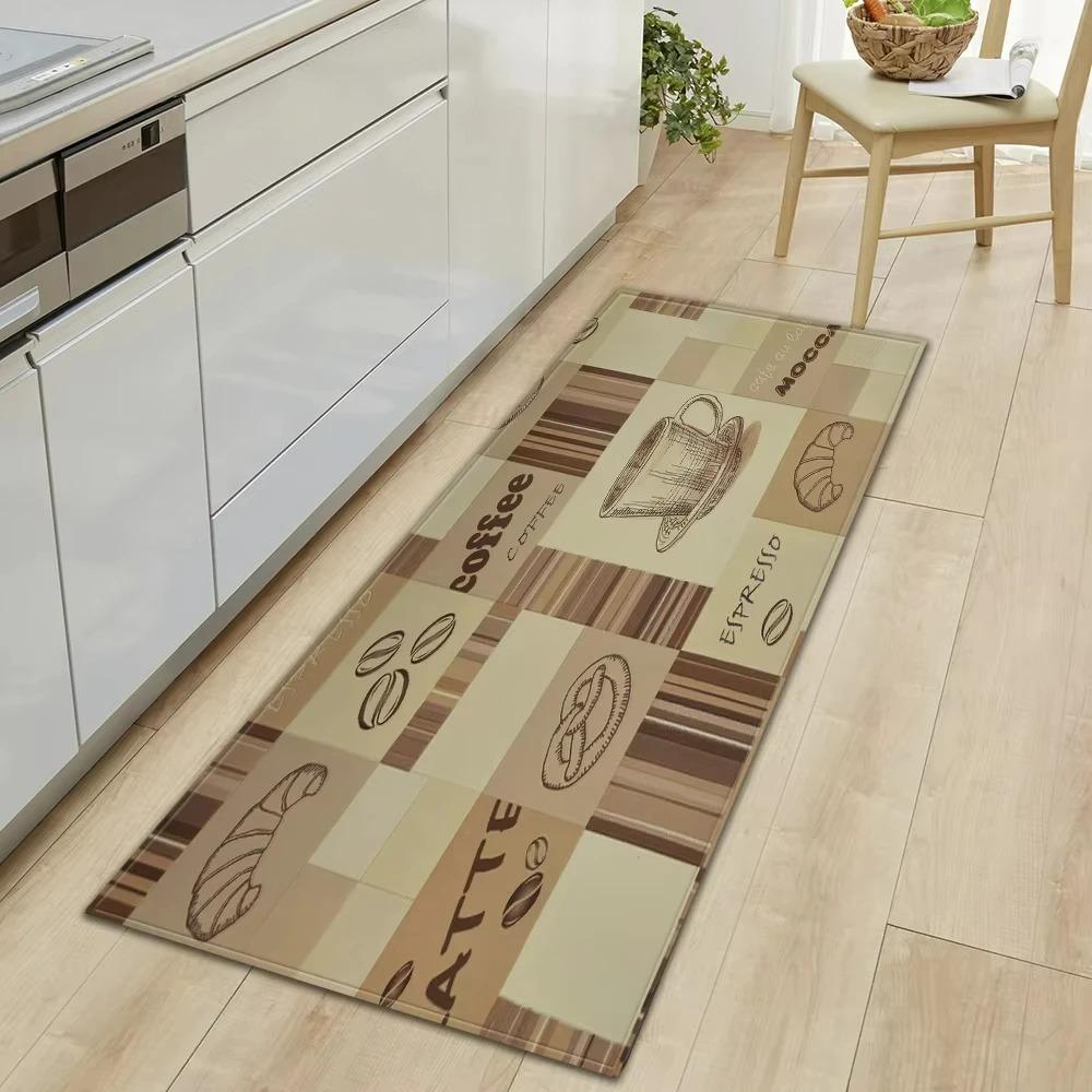 Stile Lavagna Menù Caffè Graffiti Cucina Tappeto Lungo da Corridoio Cucina Decorazione Personalizzata Antiscivolo Facile da Pulire Morbido Tappetino