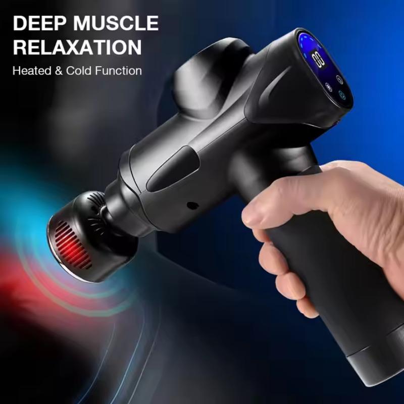 Electric Deep Tissue Massage Gun Mini Portable Cold Heat Therapy for Arms Back Legs Full Body - Sports Recovery Device