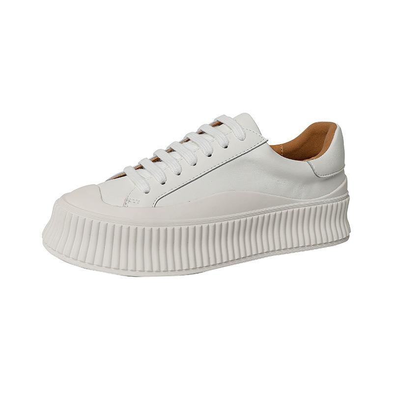 Shoes Breathable Soft Bottom Flat Bottom Casual Women's Shoes Heightened Thick Sole Sports Wind Board Shoes White Shoes Women