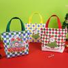 Holiday Handbag Large Capacity Cartoon Gift Holder Christmas Gift Bag Christmas Themed Canvas Shopping Bag For Candy Containers