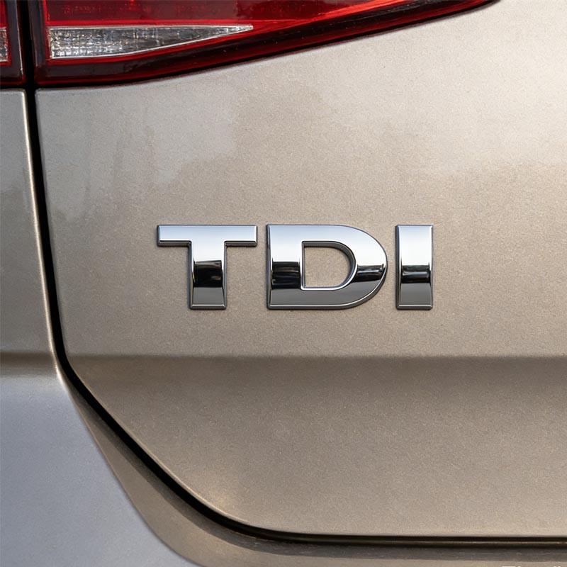 RUNTB1 3D Metal TDI Car Trunk Sticker For VW Golf Polo Tiguan, Touareg Car Modification Parts