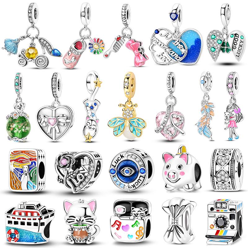 Copper Charms Fit Bracelet Beads Making Original Pendants For Woman Fashion Jewelry