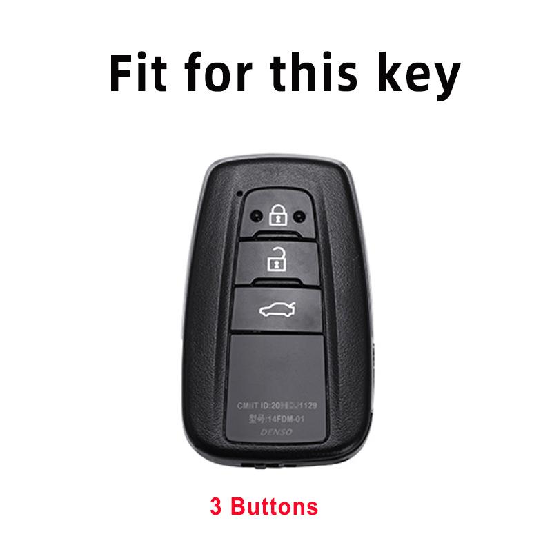 3 Buttons TPU Car Remote Shell Fob Holder Key Case Cover for Toyota Prius Camry Corolla Avalon CHR RAV4 Land Cruiser Prado Accessories