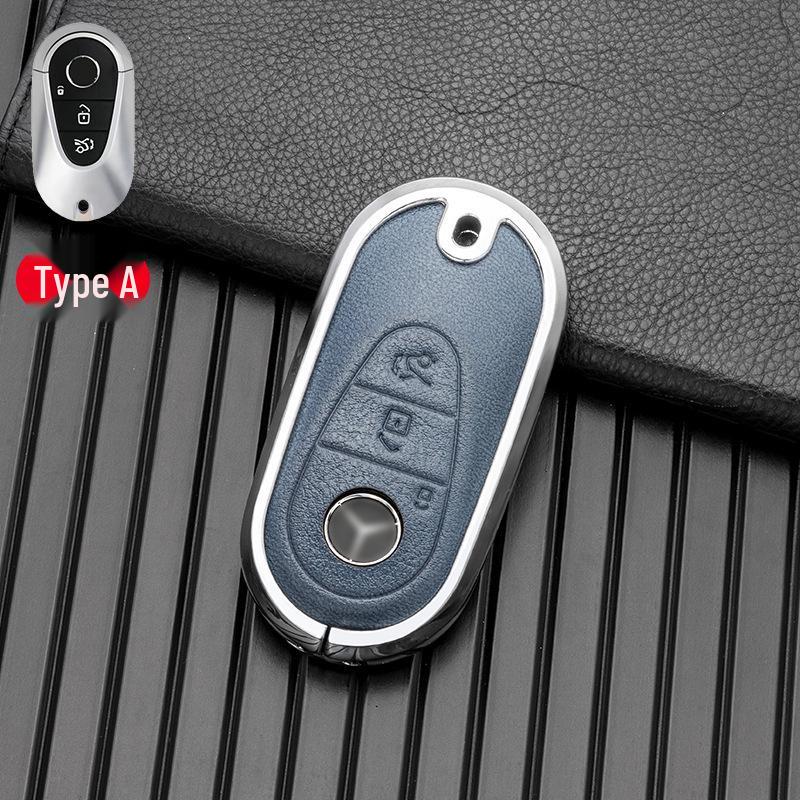 Metall Vollabdeckung Schlüsselhülle für Mercedes-Benz C-Klasse '22 & Maybach S-Klasse '21-'22 EQS AMG