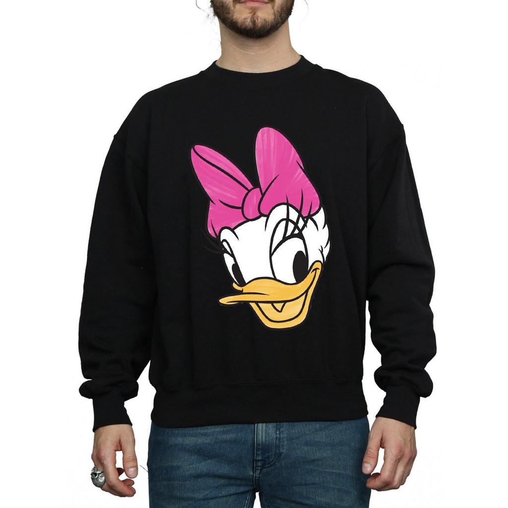 Disney Mens Daisy Duck Head Painted Sweatshirt