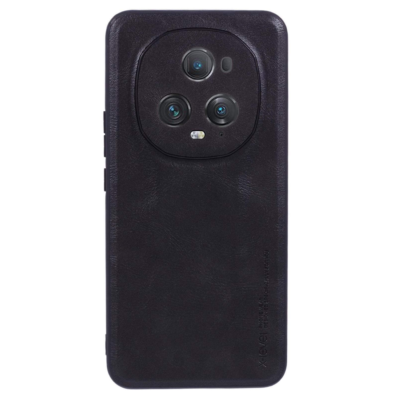 

Bojue-3 Series For Honor Magic5 Ultimate 5G Case Leather+TPU+PC Hybrid Phone Cover Black