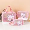 Portable Cartoon PVC Cosmetic Bag Ins Storage Bags Handbag Transparent Wash Bag  Travel