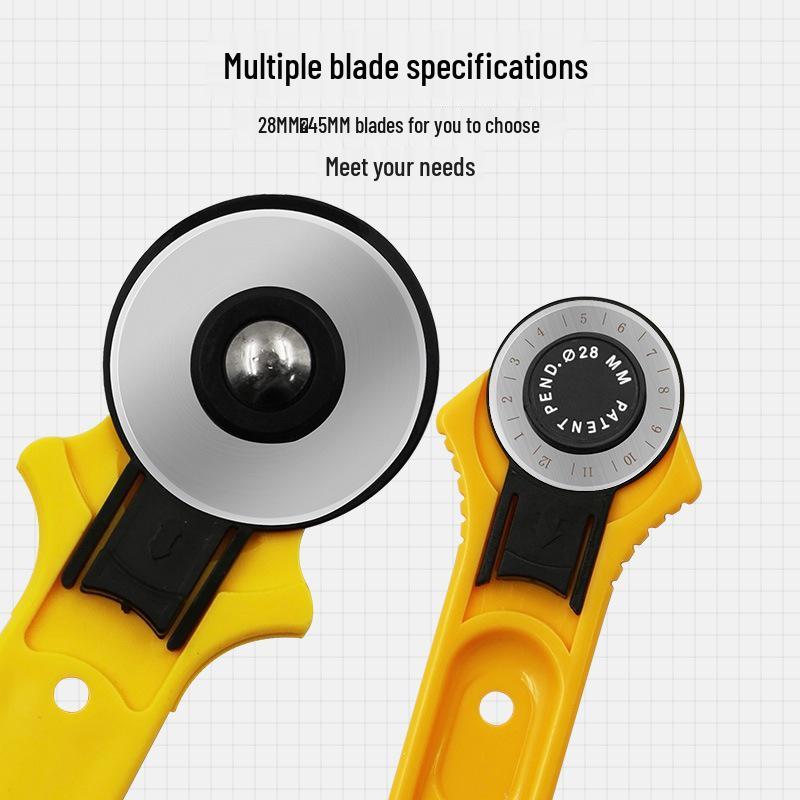 28mm Rotary Fabric Cutter with 45mm Blade for Patchwork Tasks