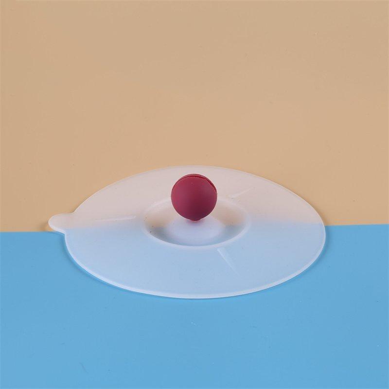 Three-point Division, Multi-functional Silicone Cup Lid, Heat-resistant Mug Dust Cover, Soft Cover, Spherical Center, Suitable for Both Men and Women