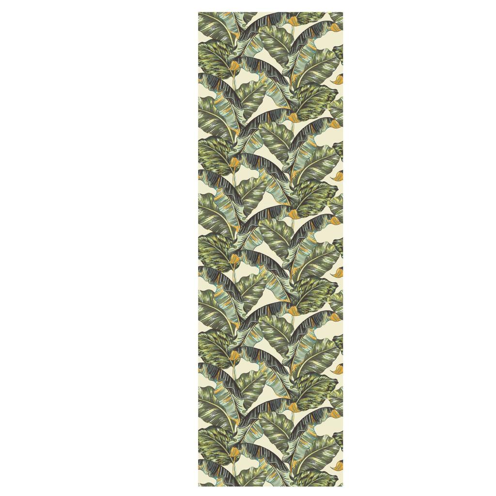 Seamless Waterproof Antifouling Wallpaper (Thick Ink Flower Green Plant)