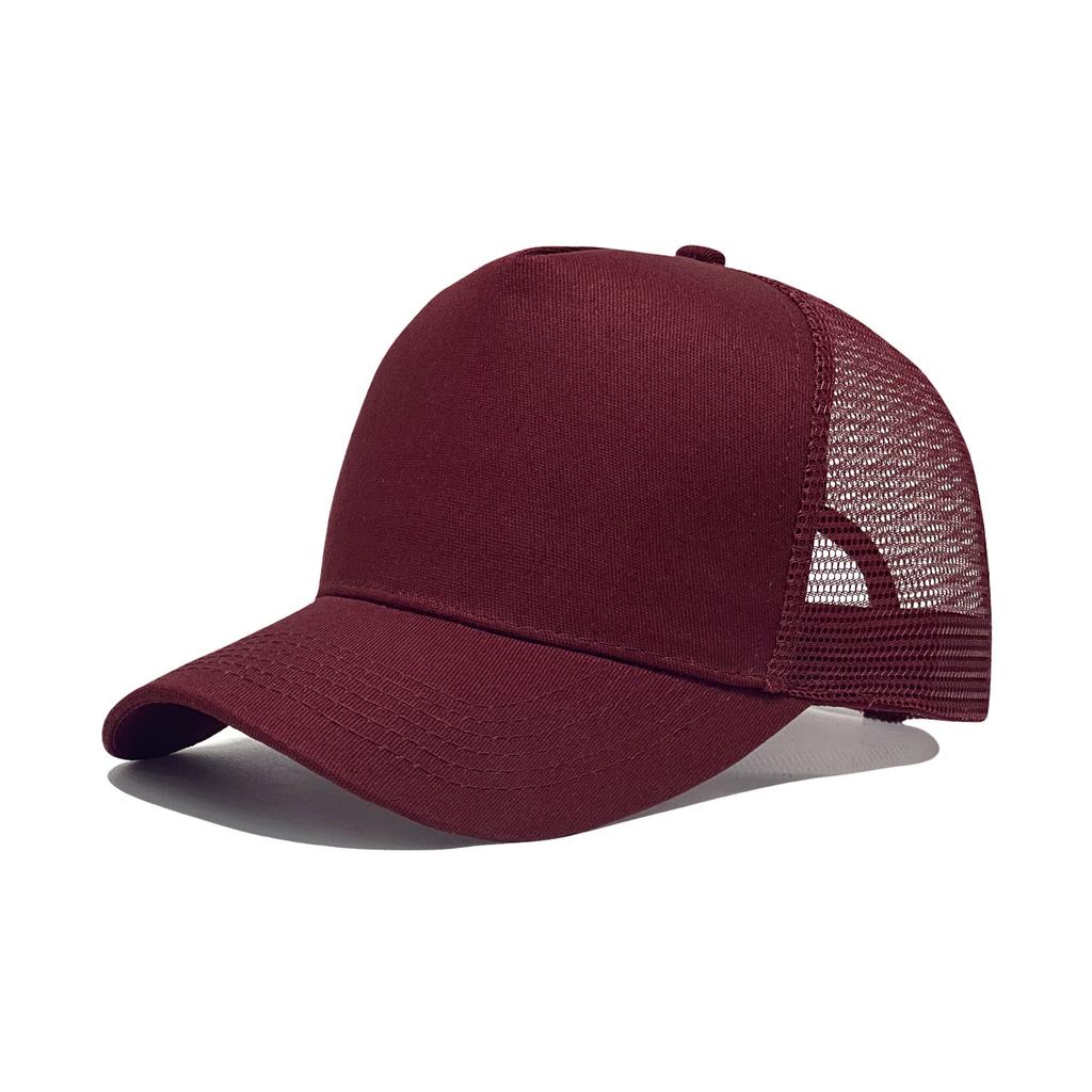 Solid Color Mesh Trucker Cap, Unisex Outdoor Breathable Baseball Cap, Available In Multiple Colors
