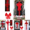 Luxurious Red Christmas Traditional Double Layer Bow Door Decoration For Holiday Festivities