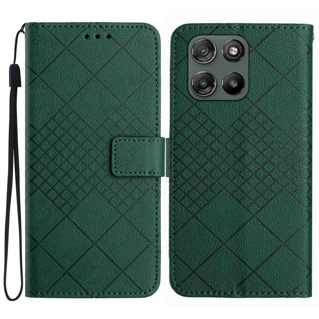 For Motorola Moto G67 Power 5G Case Wallet Imprint PU Leather Flip Folio Phone Cover