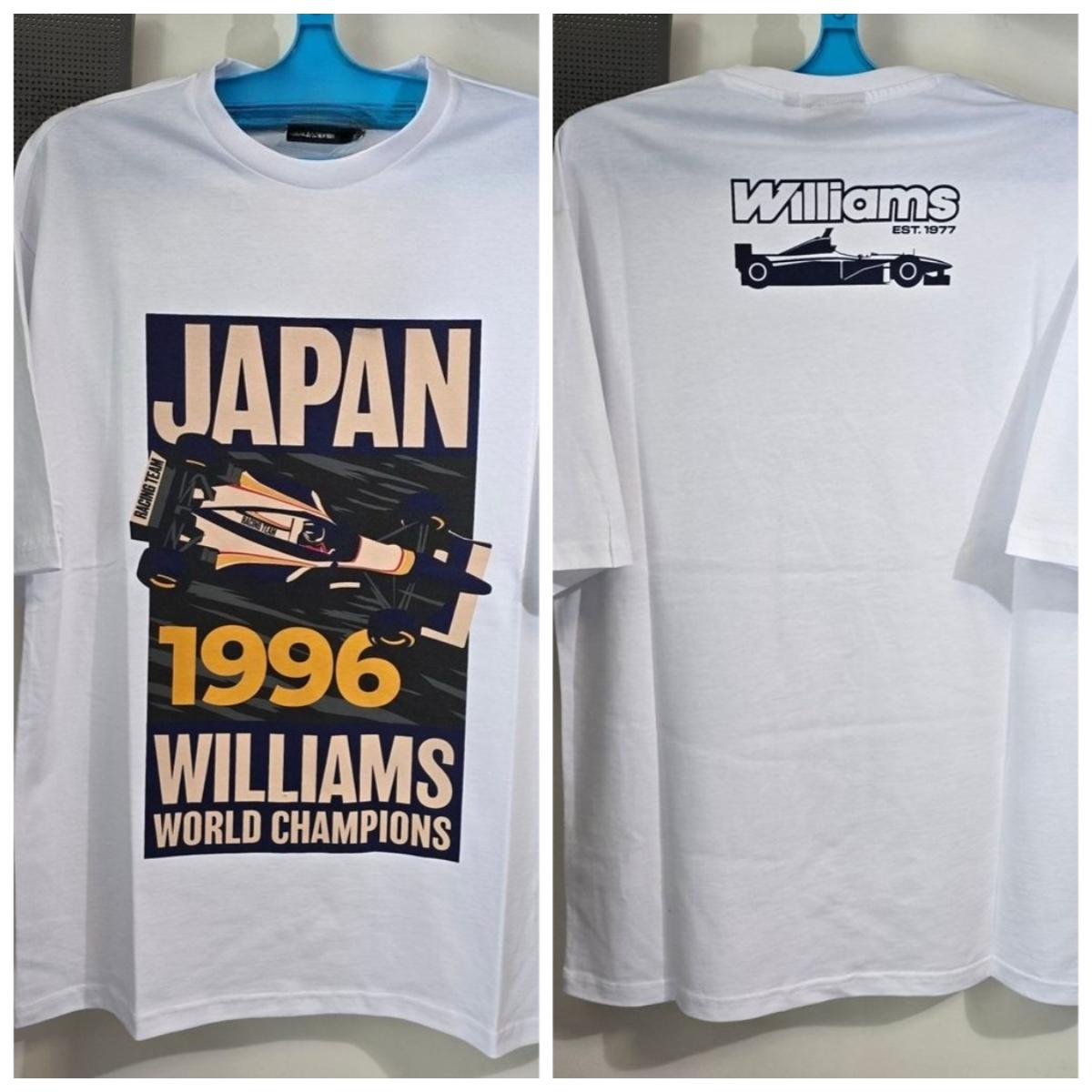 

Japan Style Graphic Streetwear Tee Unisex s Williams Racing Limited Edition Premium Cotton Pattern Printed Short Sleeve Casual 4XL