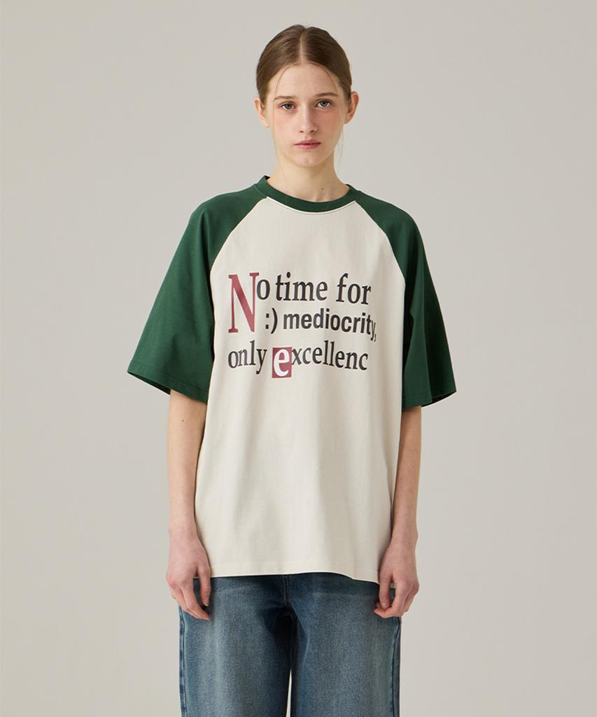 URBANAGE [2Pack] No Time Raglan Color Block Oversized Short Sleeve 4 Colors (Type A)