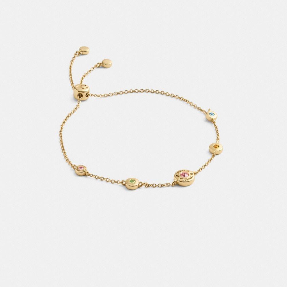 

Браслет-слайдер Coach Open Circle Cy102 Gd Mc Gold Multi Color