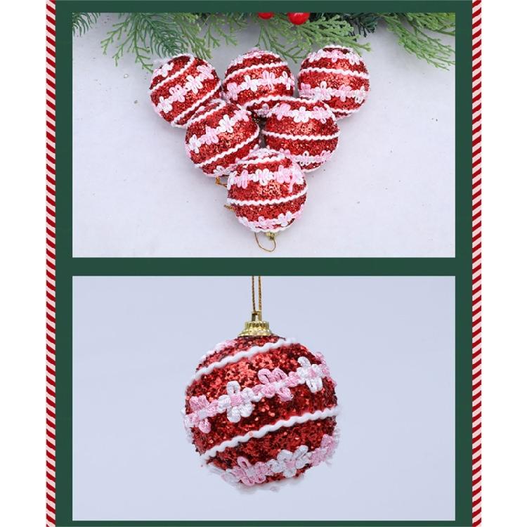 Holiday Party Foam Ornaments with 6cm Colorful Specks Lightweight Christmas Tree Decoration for Home Commercial Use