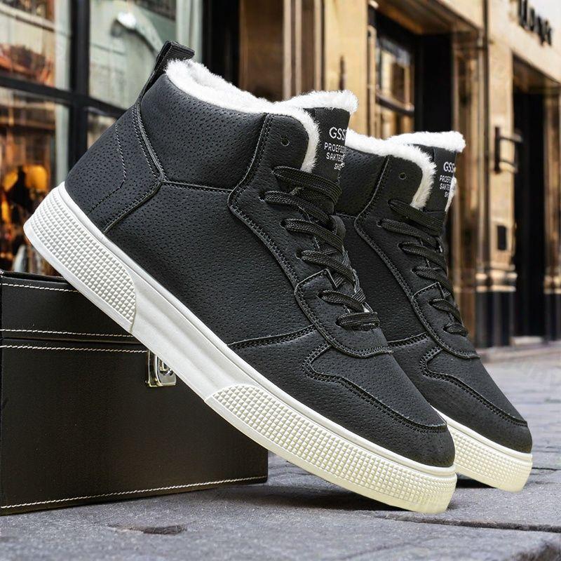 Men Ankle Boots 2026 Fashion Winter Cold-proof Warm Plush Snow Boots Lightweight Cotton Boots Mens Designer Work Outdoor Sneaker