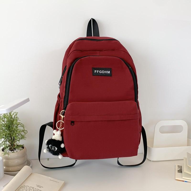 Japanese backpack female high school students simple and versatile large-capacity computer backpack male ins junior high school student schoolbag