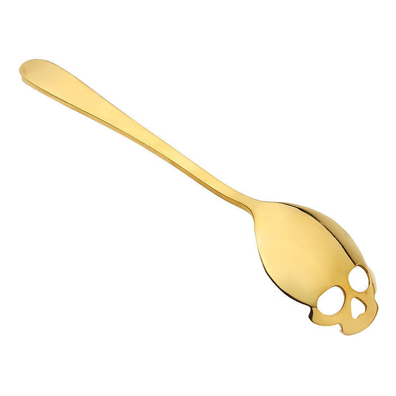 1PCS Coffee Spoon Creative Skull Shape Teaspoon Stainless Steel Tableware Dessert Coffee Scoop For Tea Sugar Christmas Gifts