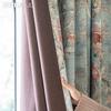 1PC LOZUJOJU French Idyllic Style Blackout Curtains Blue Bottom Peony Print Curtains Thick Curtains for Bedroom Living Room Window for Home Decor