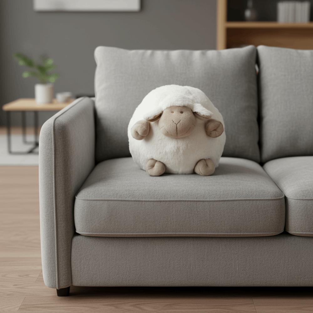 Cozy Stuffed Lamb Doll Huggable Plush Pillow Toy Gift Sheep Ball Doll Kids