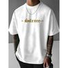 Men's Cotton Short-sleeve T-Shirt ,Relaxed and Casual, Suitable for Oversized Outfits, Machine Washable