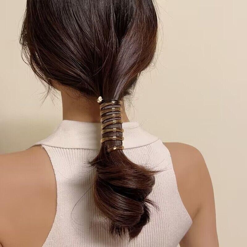 Neue Mode Einfache Telefon Draht Elastische Haar Bands Koreanische Gummiband Haar Ringe Gum Für Frauen Mädchen Haar Zubehör Kopfbedeckungen