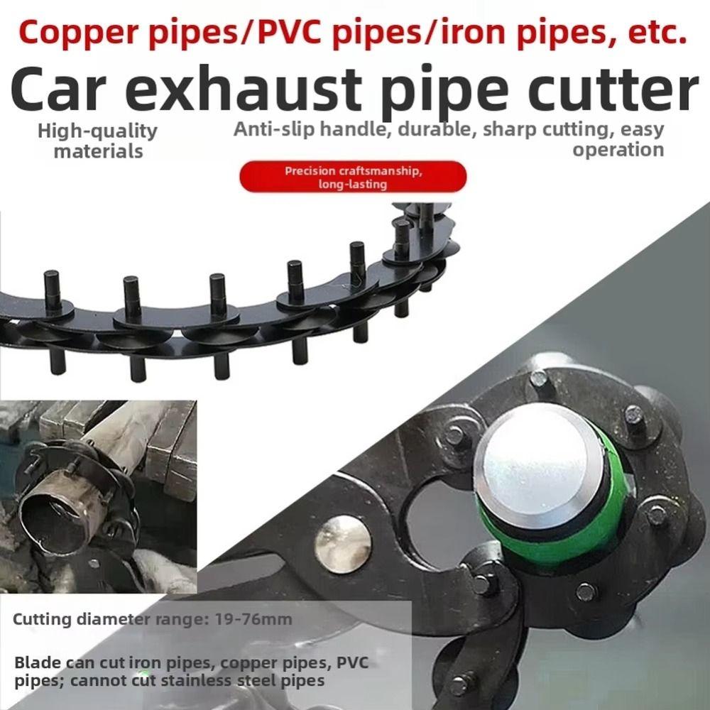 Chain Type Exhaust Pipe Cutter Copper Aluminum Cutting 19-76mm Range Chain Cutter GM Repair Tools Cutting Wheels
