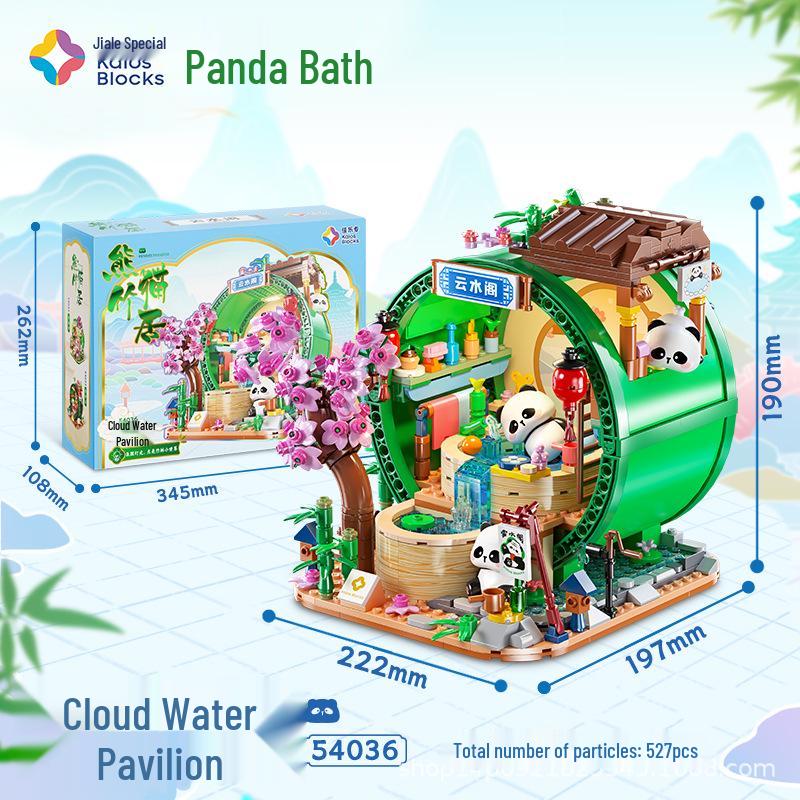 Jiale Panda Bamboo House DIY Building Blocks - High Intelligence Model & Children s Gift