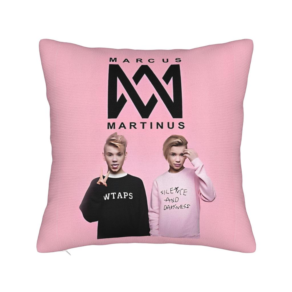 Marcus And Martinus MM Square Pillow Cases  Cushion Covers Funny Zipper Decorative Pillowcase for Home 4040cm