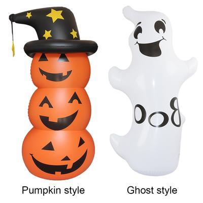 Halloween Inflatable Pumpkin Ghost Windproof Stacked Inflatable Pumpkins Horror Festival Theme Indoor Outdoor Garden Decorations