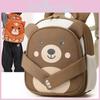 Kids Backpack With Bear Print For Preschoolers Nylon Breathable Lightweight