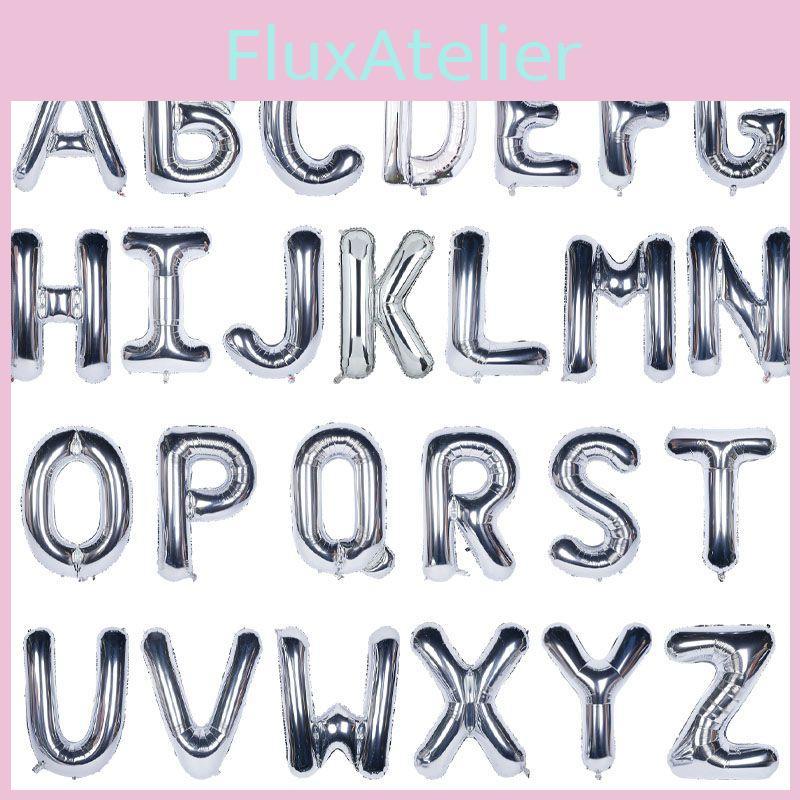 Balloons Letter Large 40 Inch Silver Helium Air Foil Birthday Wedding Party