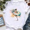 Aquarell Ballettänzerin Aufdruck T-Shirt Mädchen Sommer Mode Oberteile T-Shirt Femme Harajuku Kawaii Kleidung Tshirt Unisex
