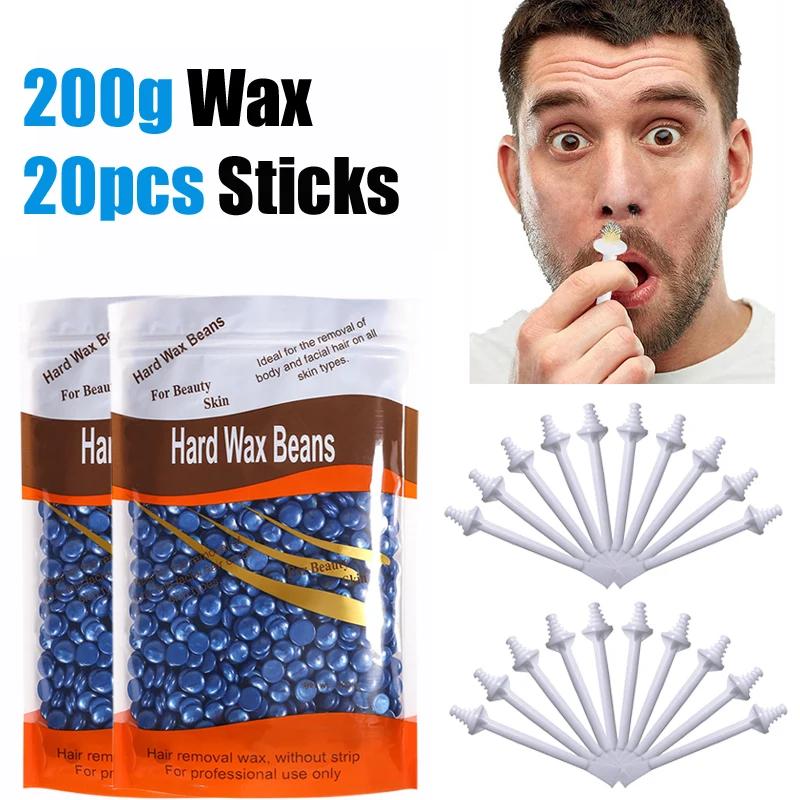 

50PC Nose Hair Stick Wax Bean Set Portable Painless Easy Quick Nose Hair Removal Tool Wax Cleaning Tools Accessories Unisex
