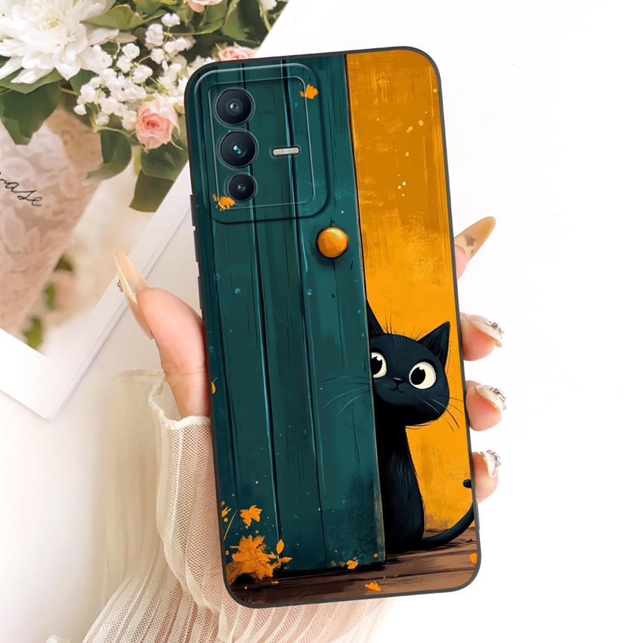 For Vivo V23 Pro Case V2132 Cute Rabbit Cartoon Cover Shockproof Soft TPU Phone Case For Vivo V23e V 23 VivoV23 Pro Fundas Coque