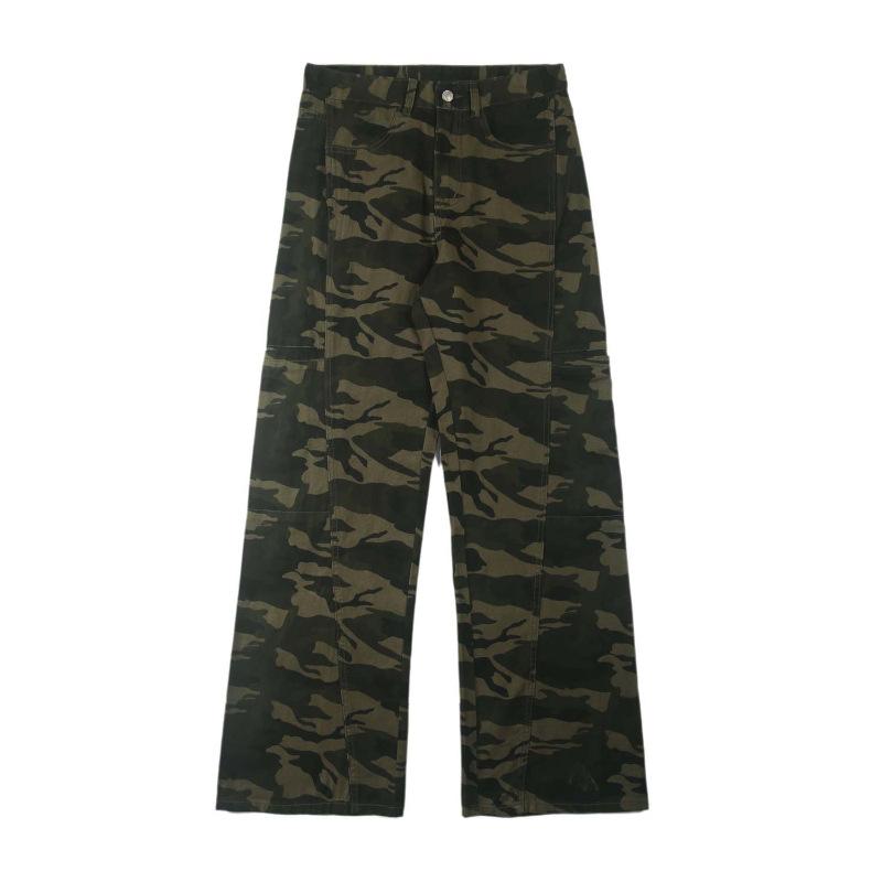 Four Season Men'S Clothing | American Hip-Hop Camouflage Paratrooper Outdoor Work Pants Men'S Retro Street Dance Slimming Wide Leg Pants