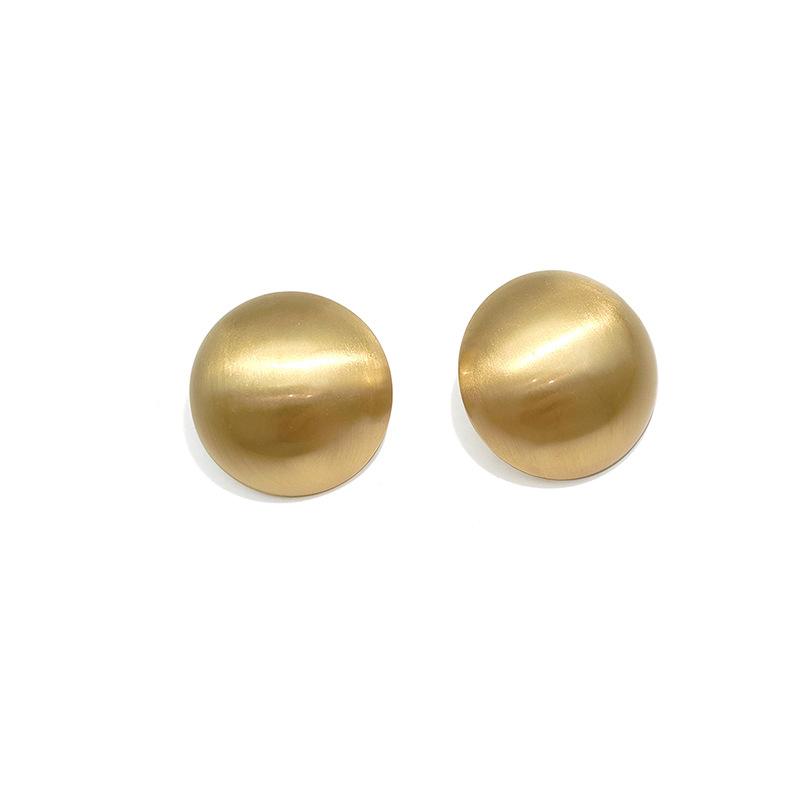 Silver needle French exaggerated round spherical earrings retro fashion earrings Internet celebrity light luxury personality ins ear jewelry women