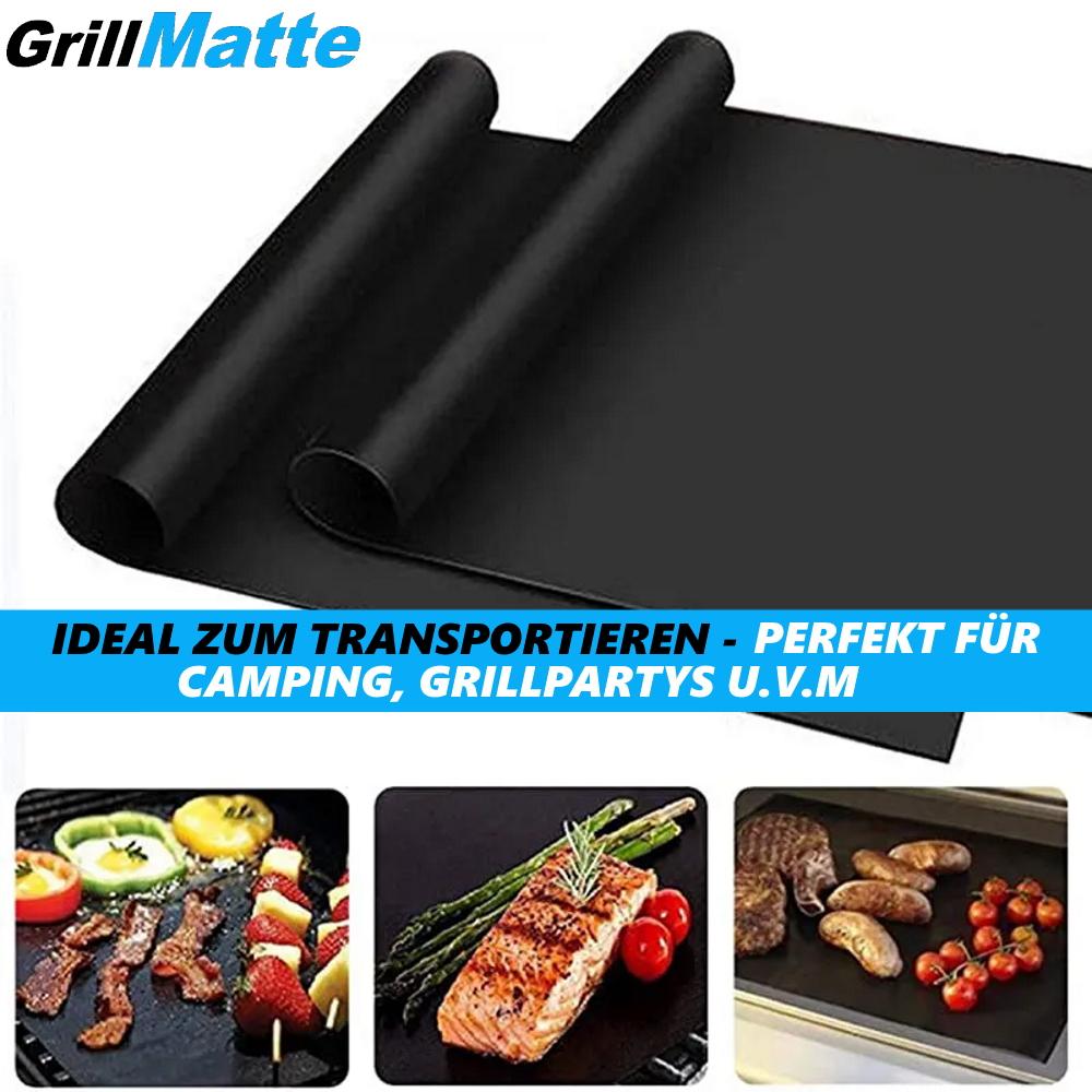 GrillMatte BBQ Grillmatte Antihaft Grillunterlage Gasgrill Holzkohle [2er Set]