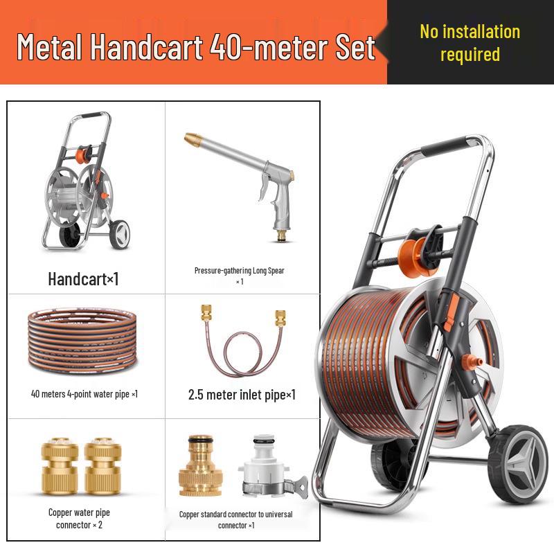 High-Pressure Metal Hose Reel for Car Wash & Garden Watering