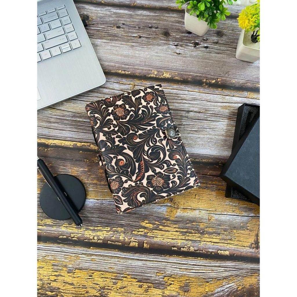 Leather Journal Notebook - Sketchbook Diary Book of Shadow Spell Book Handstitched Writing Journal with Colorful Paper Gift for Women